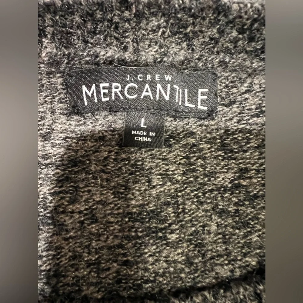 J Crew Merchantile Mens Crewneck Sweater Grey Heather Nylon/wool Size Large